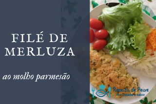 Filé de merluza ao molho parmesão